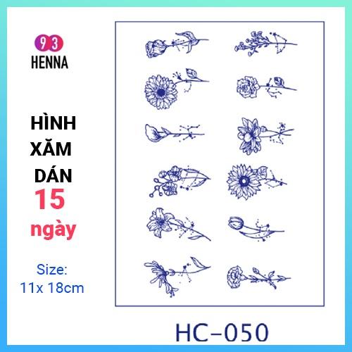 Hình Xăm Dán Tạm Thời Thảo Dược 15 Ngày mã HC050