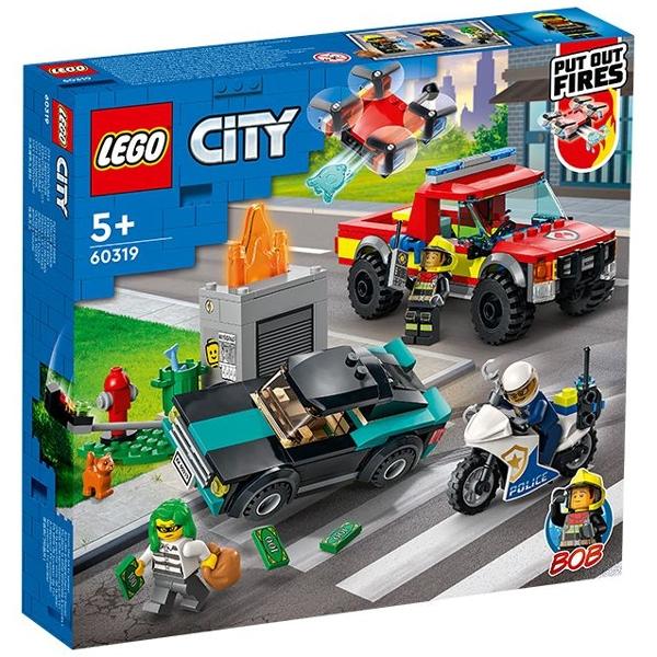 Đồ Chơi Lắp Ráp Lego City 60319 - Fire Rescue & Police Chase (295 Mảnh Ghép)