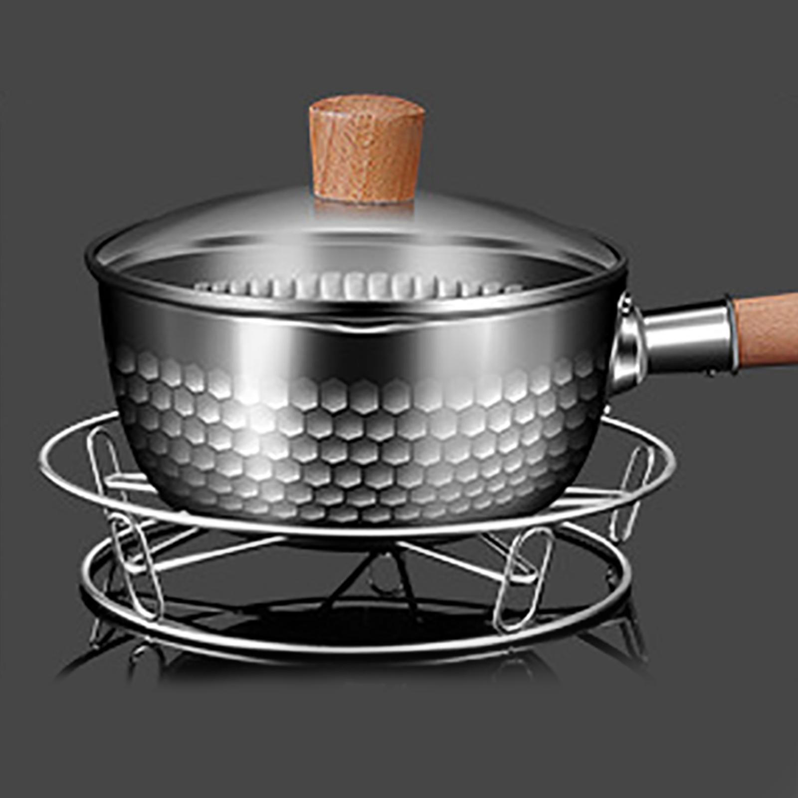 2Pcs Stainless Steel Pot Pan Rack Cooking Stand Steaming Rack