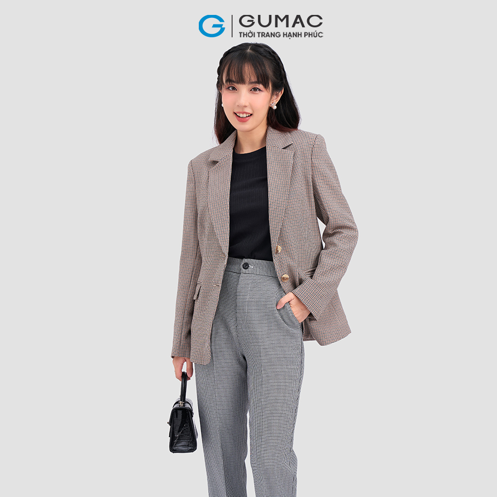Quần ống đứng lai xéo QC12048 thời trang GUMAC