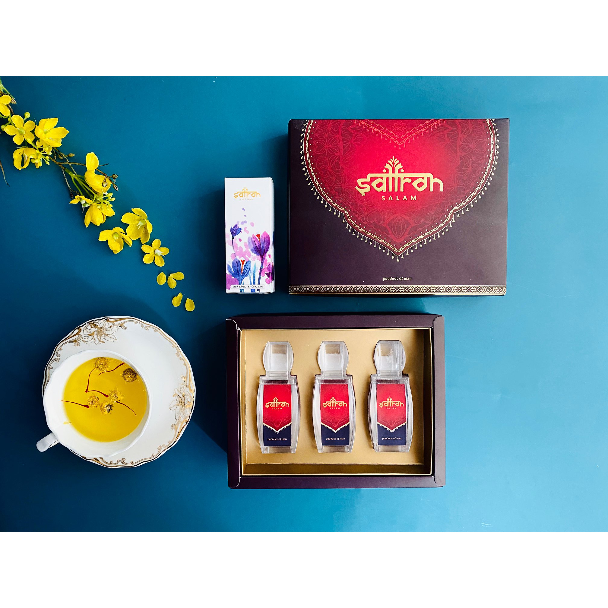 Set Nhụy hoa Nghệ tây Saffron Salam 3gr tặng kèm 1gr Salam