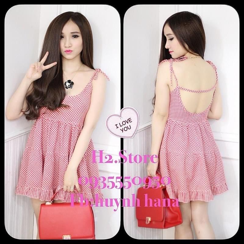ĐẦM CARO XOÈ BABY DOLL SALE