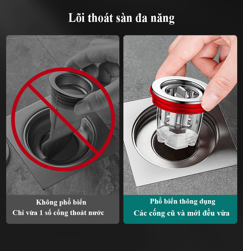 Bộ Lọc Cống Thoát Nước Chống Ăn Mòn Chống Nghẹt Cống Thoát Nước Lõi Lọc Khử Mùi Chống Côn Trùng Cho Nhà Vệ Sinh Nhà Tắm