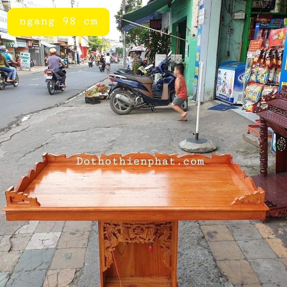 Bàn thờ treo tường gỗ xoan ngang 98cm gồm 1 Bộ ke đế rất đẹp