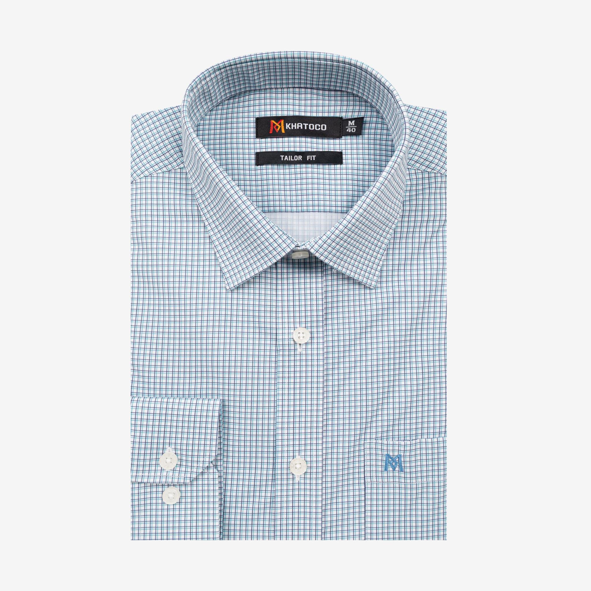 Áo sơ mi nam KHATOCO Tailor Fit dài tay A1MD538T1-CNCR813-2709-D