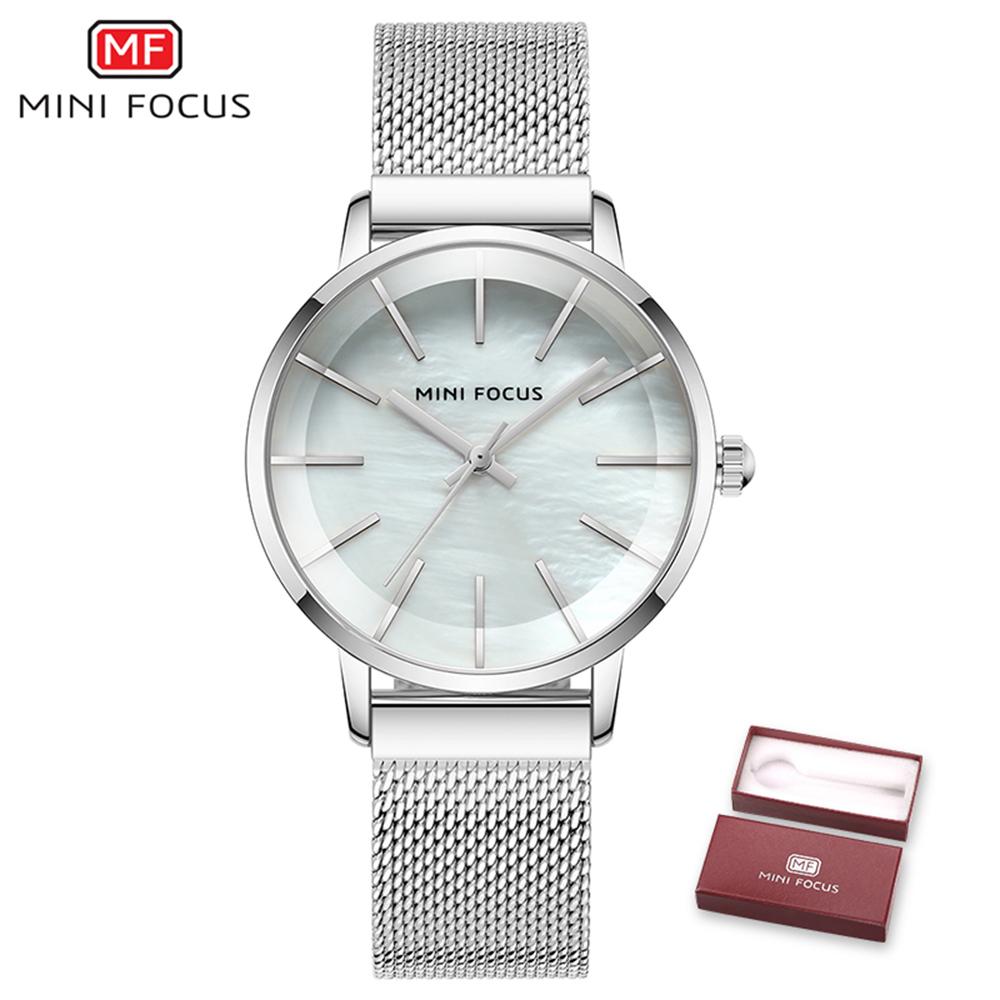 Đồng hồ thời trang MINI FOCUS Women của nữ với Dây đeo bằng thép chống thấm nước 3ATM