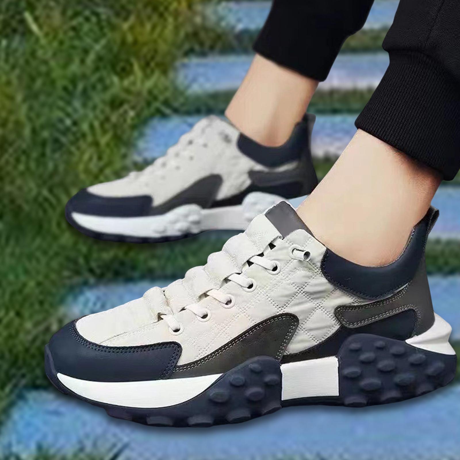 Trendy Men's Running Shoes, Breathable Non Slip Versatile Comfortable Casual Sport Sneakers for Fitness Climbing Street Trainers