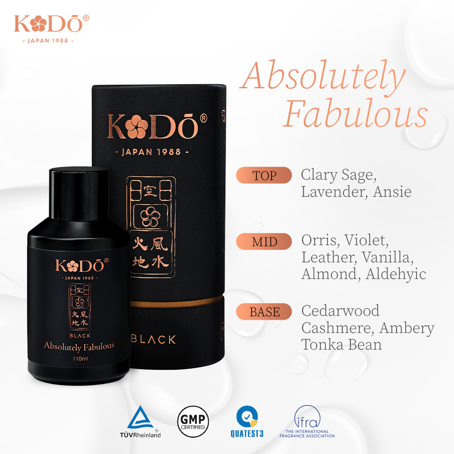 KODO - Absolutely Fabulous - Tinh Dầu Nước Hoa Thơm Phòng Nguyên Chất – Black Collection - 15ml/110ml/500ml