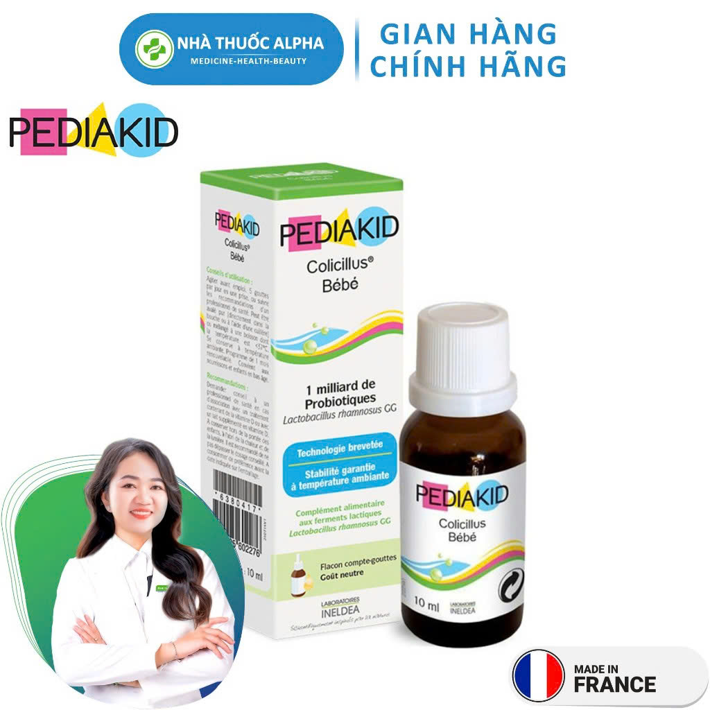 Men Vi Sinh Nhỏ Giọt Pediakid Colicillus Bebe Dành Cho Bé Biếng Ăn, Tiêu Chảy, Táo Bón 10ml