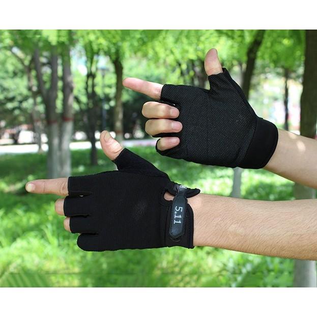 Găng tay 511 ngón cụt bản dầy dặn đường may chắc chắn