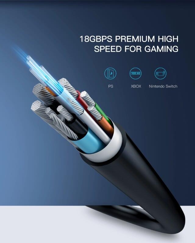 Ugreen UG50218HD132TK 40M màu Đen Cáp tín hiệu HDMI chuẩn 2.0 sợi quang cao cấp - HÀNG CHÍNH HÃNG