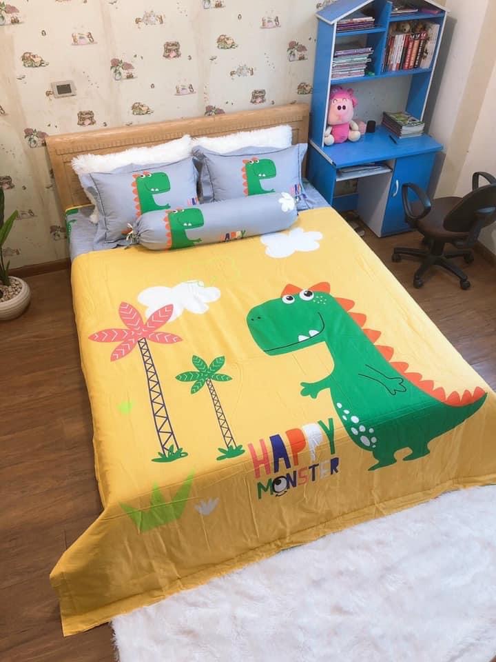 Bộ chăn ga gối Cotton siêu mát xịn sò