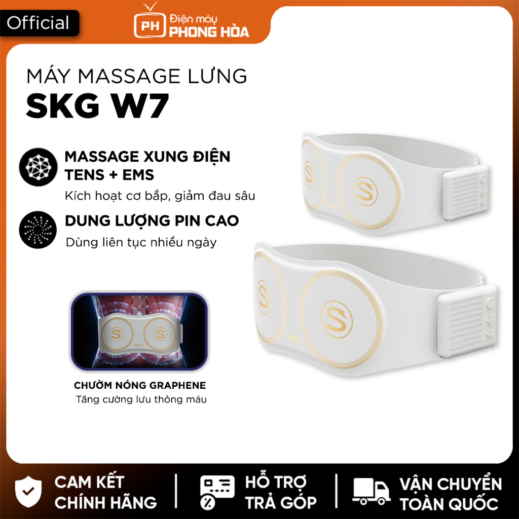 ￼Máy massage lưng bụng SKG W7- Massage xung điện