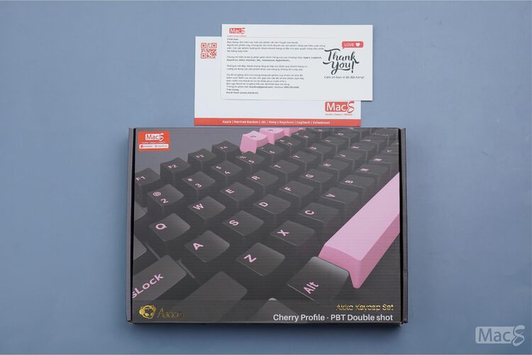 Set Keycap AKKO Black Pink Dancer (PBT Double-Shot/Cherry profile/229 nút) - Hàng Chính Hãng