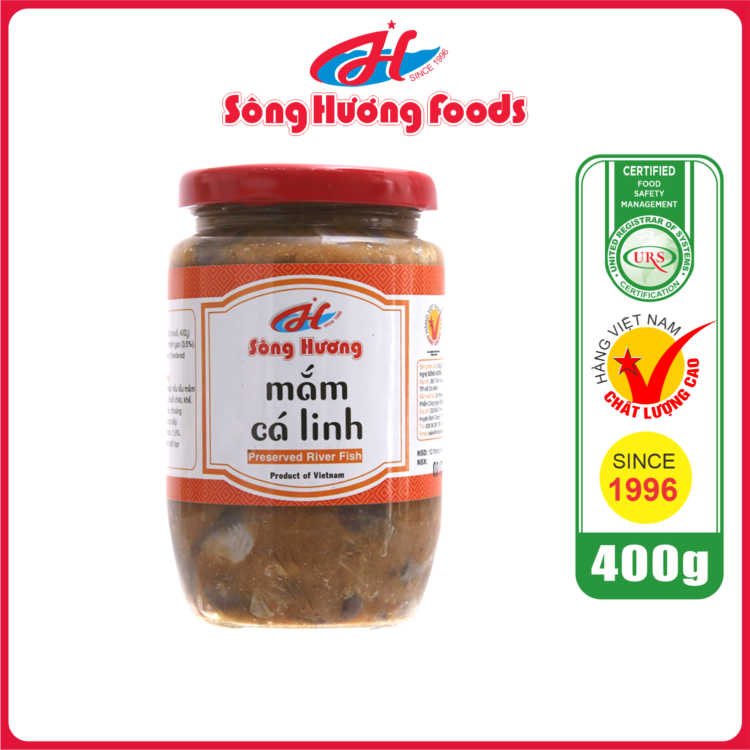 Mắm Cá Linh Sông Hương Foods Hũ 400g