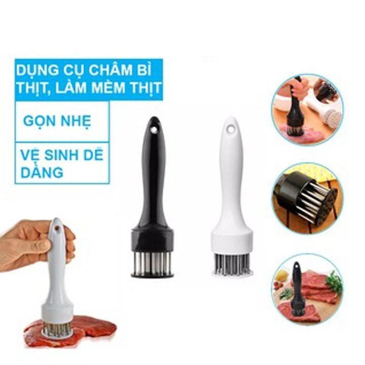 Dụng cụ châm thịt, làm mềm thịt - Cây châm bì, xăm bì, xâm bì nấu ăn tiện dụng (Giao màu ngẫu nhiên)