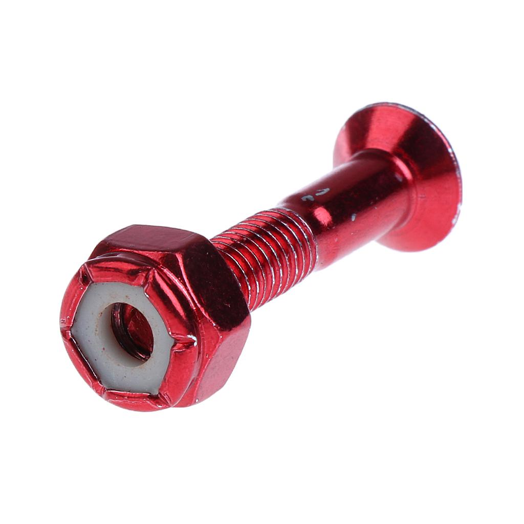 2x8pcs Replacement Skateboard Truck Hardware Set Longboard Screws Bolts Red