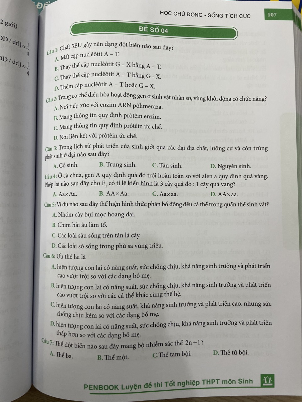 Combo khối B- PENBOOK Luyện đề thi Tốt nghiệp THPT- Bộ 3 môn Toán, Hóa, Sinh