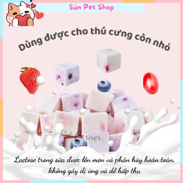 Sữa chua sấy lạnh giàu dinh dưỡng cho thú cưng, sữa chua sấy khô cho chó mèo và chuột hamster