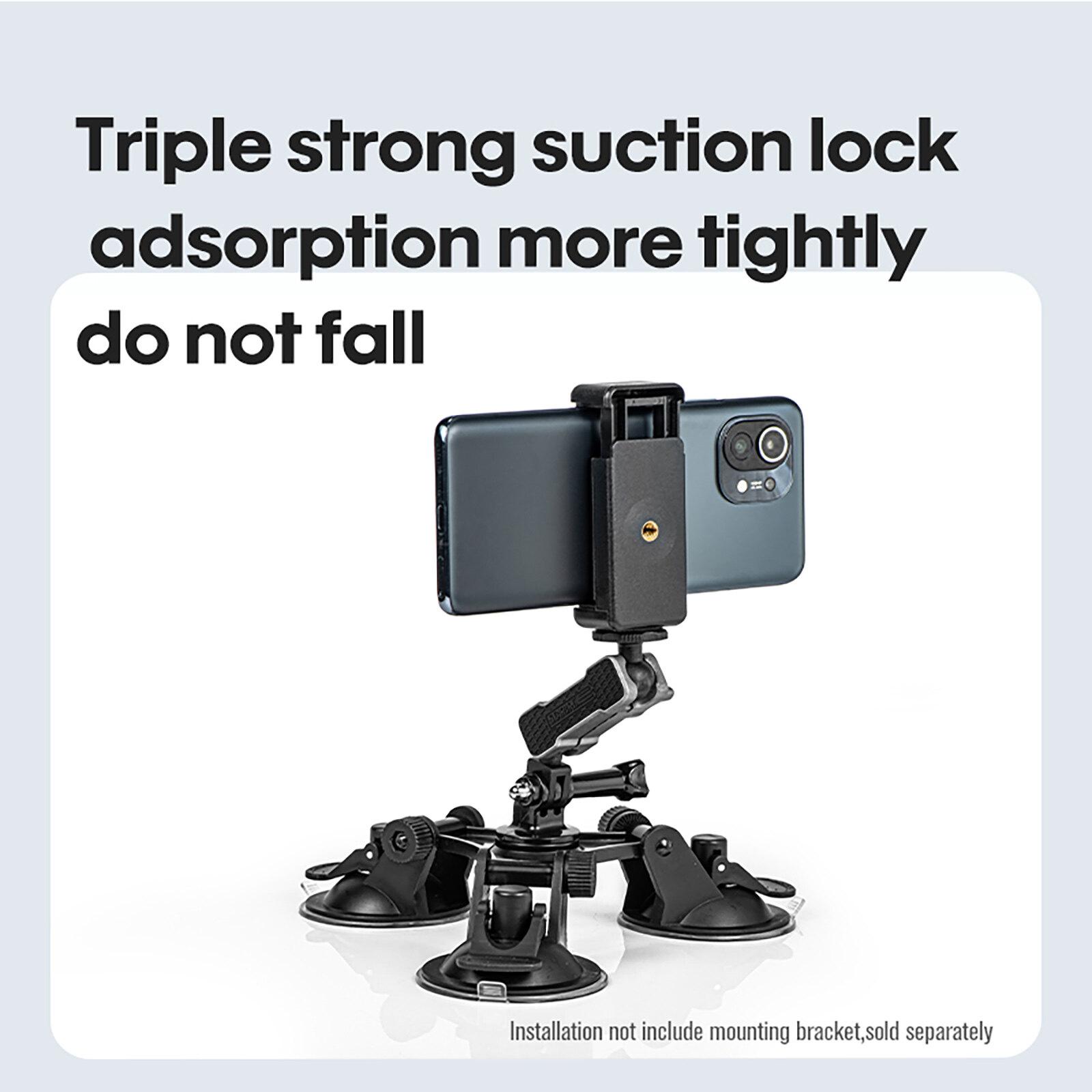 Interior Exterior Car Sunroof Mobile Phone Shooting Bracket Set Suction Cup Holder Compatible For Dji Handheld Osmo Gimbal/Gopro 10/9 Camera