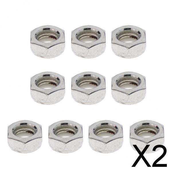 2x10pcs Skateboard Longboard Truck Wheel Axle Mounting Screw Nuts Replacement