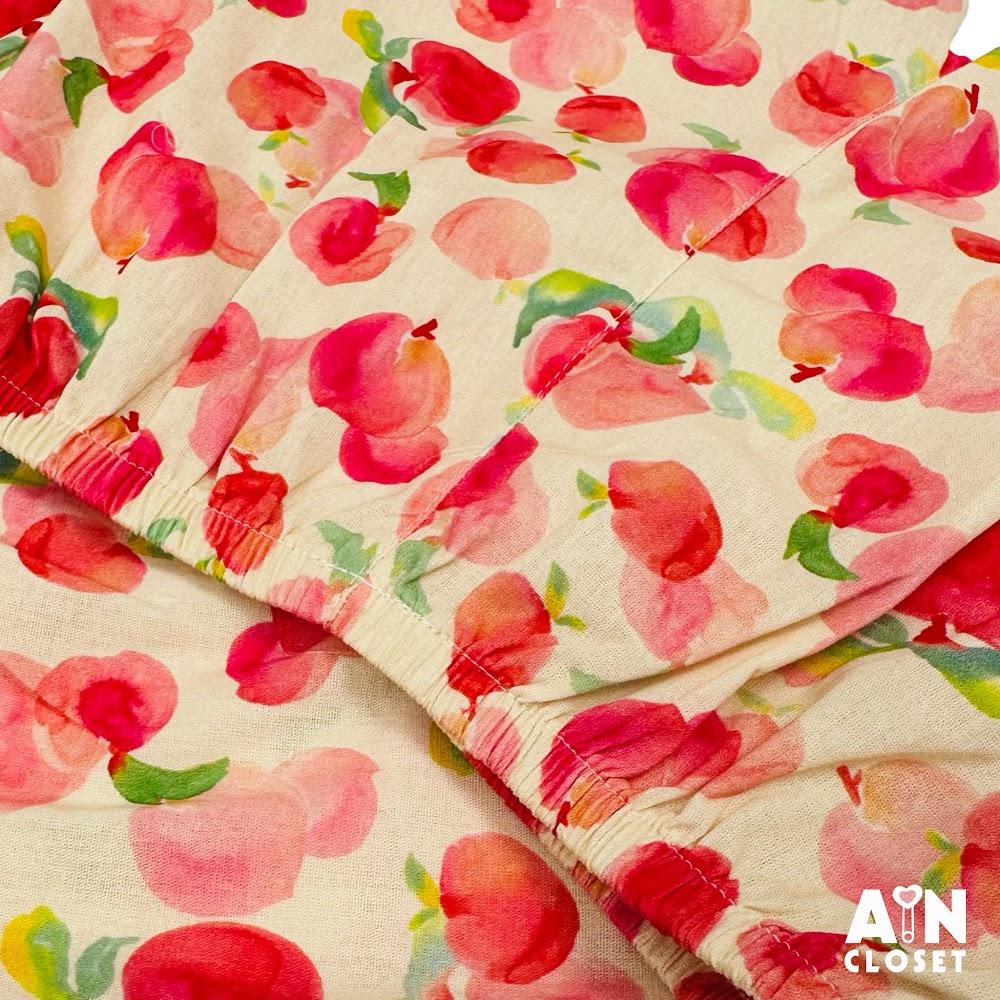 Bộ quần áo Ngắn bé gái họa tiết Đào Đỏ Cotton - AICDBGCELHHH - AIN Closet