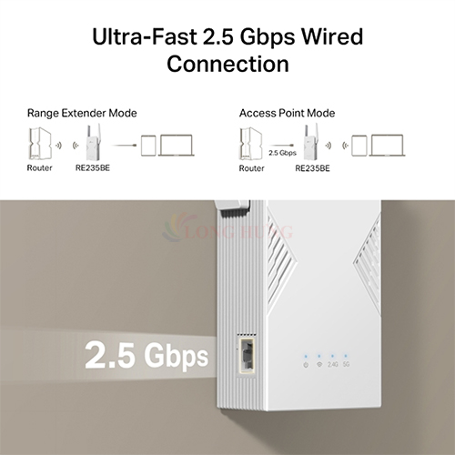 Bộ mở rộng sóng Wifi 7 TP-Link BE3600 Dual-Band Range Extender RE235BE - Hàng chính hãng