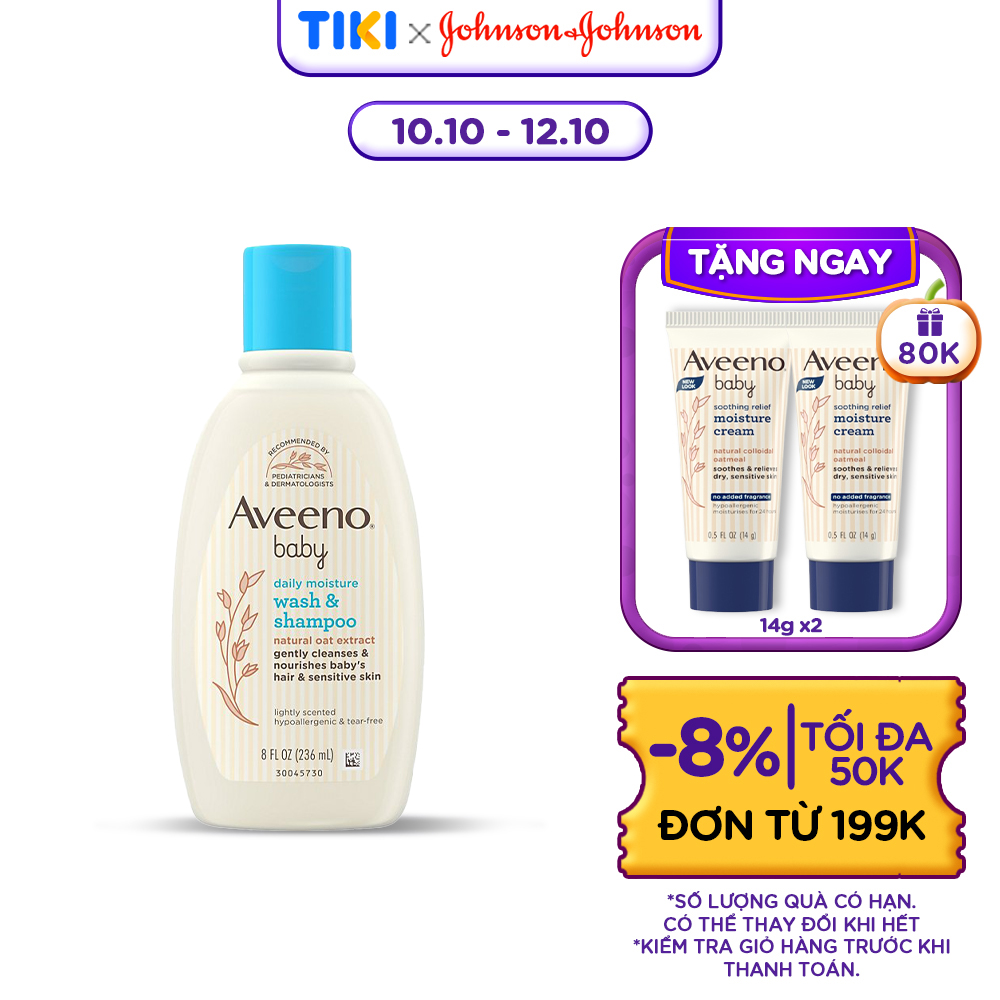 Sữa tắm gội toàn thân Aveeno baby 236ml - 101016746