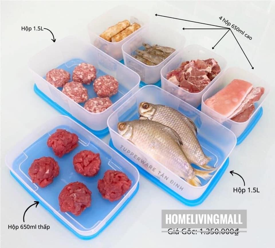 BỘ HỘP TUPPERWARE TRỮ ĐÔNG FREEZERMATE FIT SET (7 HỘP)