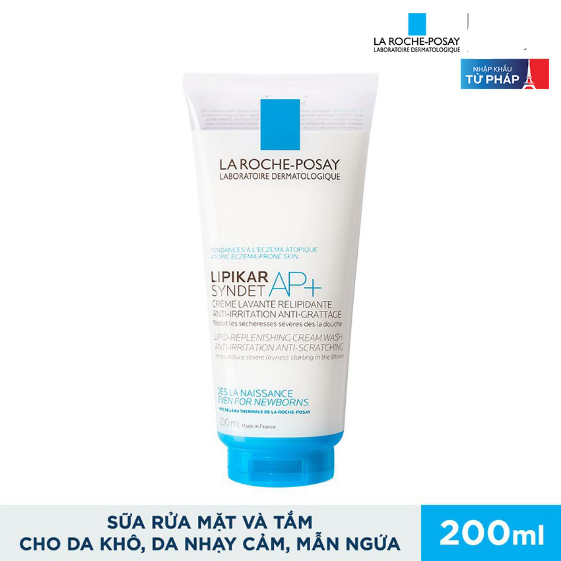 Sữa Tắm Cho Da Khô Nhạy Cảm Bị Kích Ứng Mẩn Đỏ Ngứa La Roche Posay Lipikar Syndet AP+ Cream 200ml