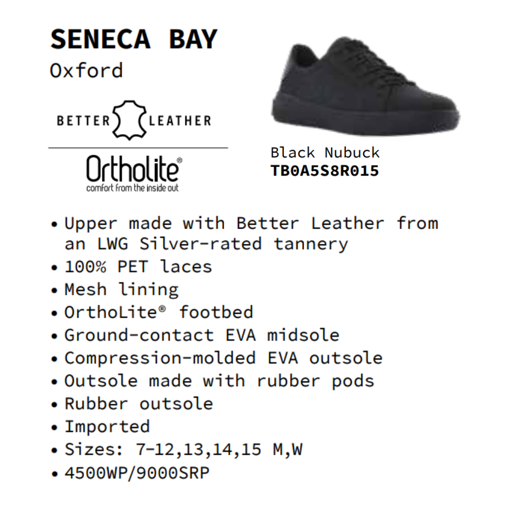 Timberland Giày Nam Seneca Bay Oxford Black Nubuck TB0A5S8R04