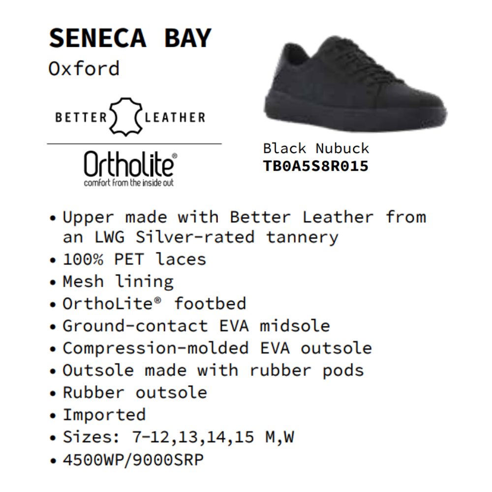 [Original] Timberland Giày Nam Seneca Bay Oxford Black Nubuck TB0A5S8R04