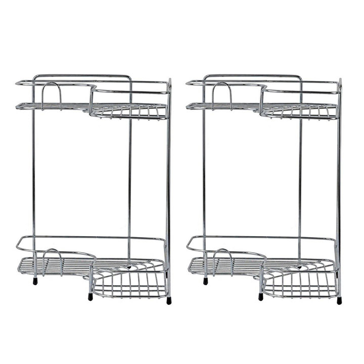 Combo Kệ góc 2 tầng nhà bếp bằng inox nội địa Nhật Bản