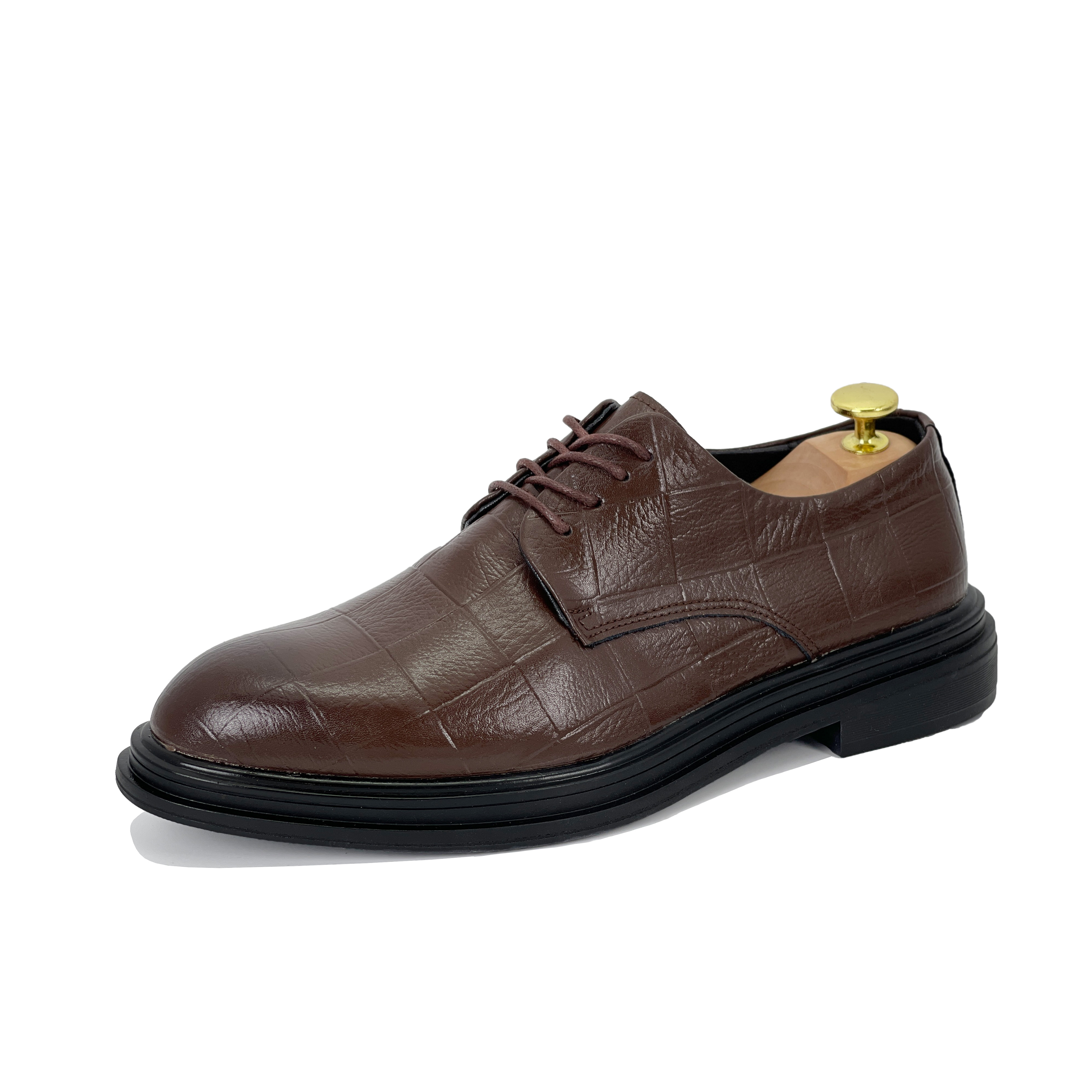 Homme Trieste - Classic Toe Oxford Italian Leather Dress Shoes