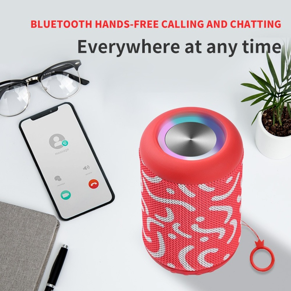 Loa không dây bluetooth âm thanh không thấm âm thanh tws kết nối bluetooth 5.0 âm thanh âm thanh vòm gọi tf card fm radio loa Aux loa Color: Red