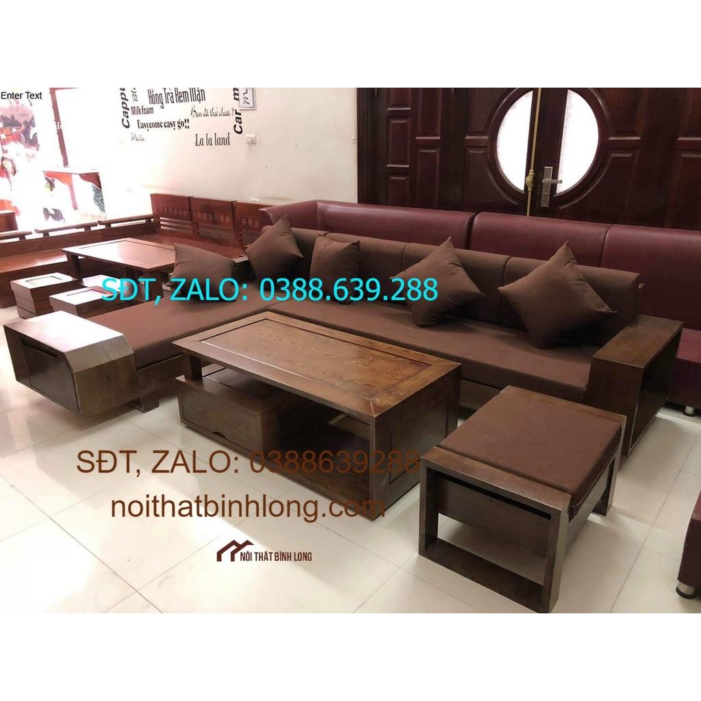 Sofa gỗ sồi xám