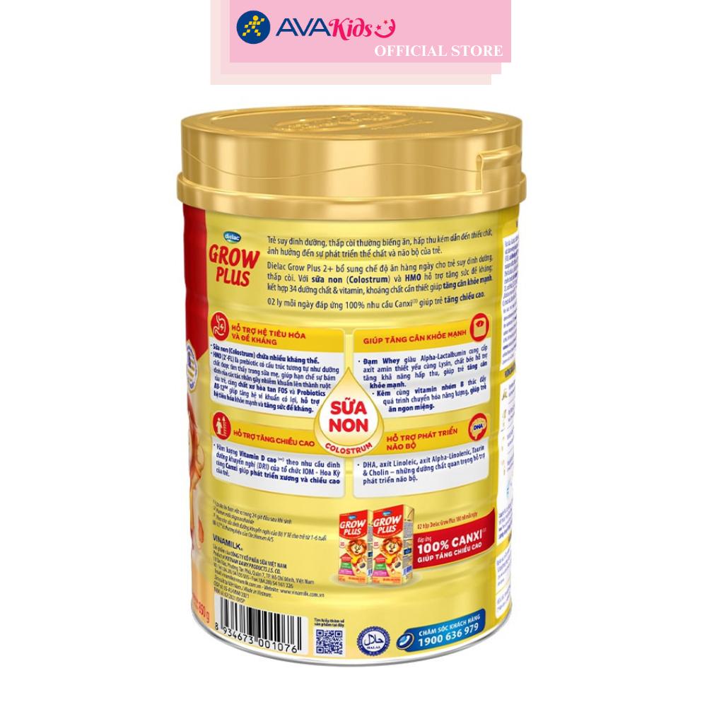 Sữa bột Dielac Grow Plus 2+ (sữa non) 850g (2 - 10 tuổi) dành cho trẻ suy dinh dưỡng, thấp còi