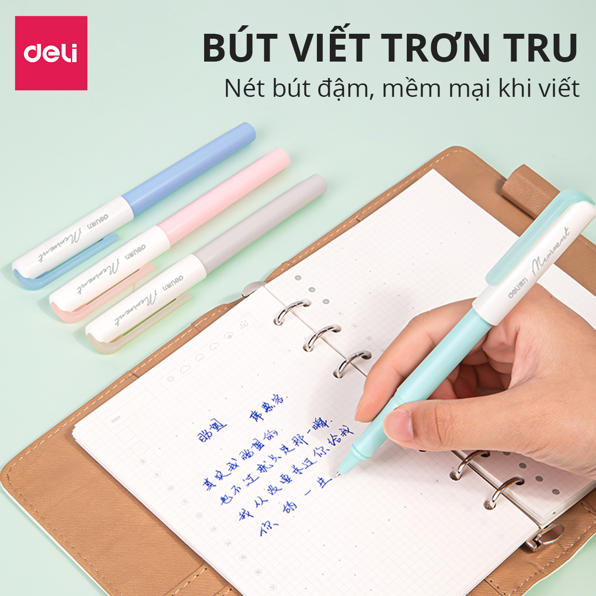 Bút Máy Học Sinh Deli - Bút Máy Cho Học Sinh Tiểu Học Kèm Ống Mực Xanh - Bút Viết Nhanh Mướt - SF520