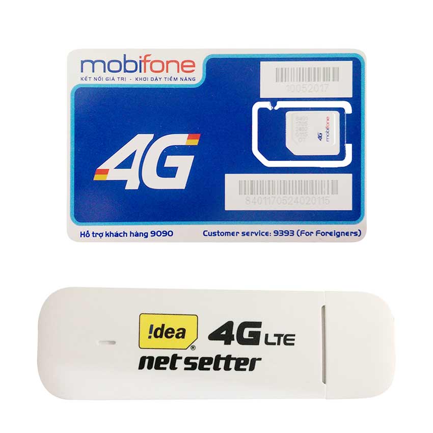 USB 4G Huawei E3372 | Dcom 4G cho tốc độ lướt web chóng mặt + Sim 4G Mobifone Khuyến Mãi 60GB /Tháng  - Hàng Nhập Khẩu