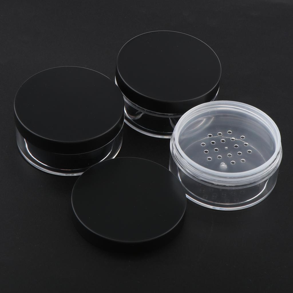 6pcs Empty Loose Powder Container Compact Powder Puff Case DIY Cosmetic Box