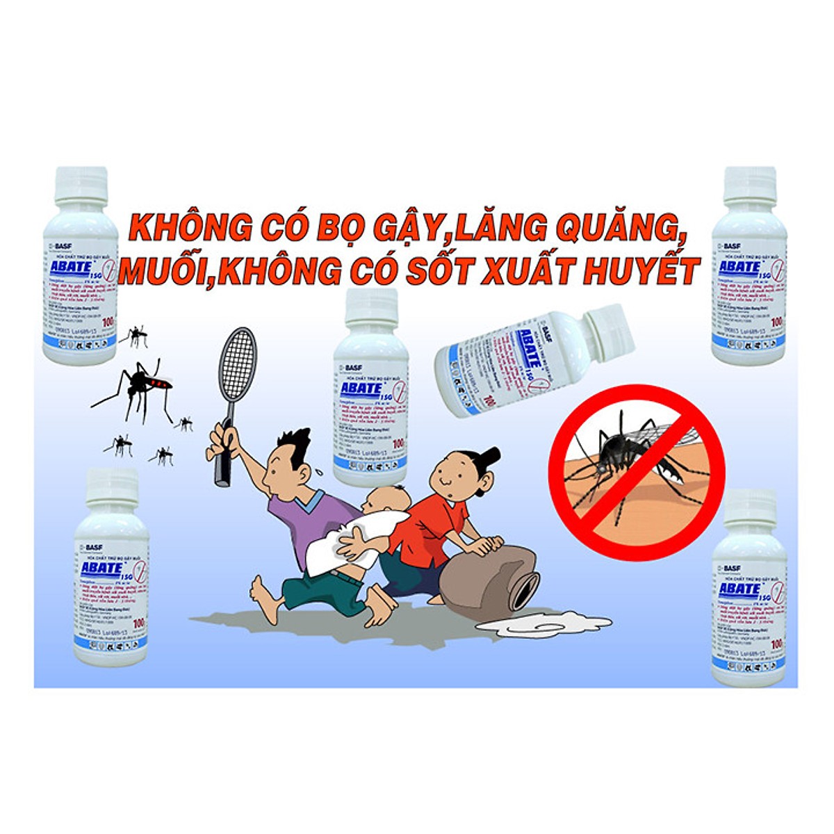 Chất diệt bọ gậy diệt lăng quăng Abate 1SG 100g CHLB Đức và móc khóa tiện lợi