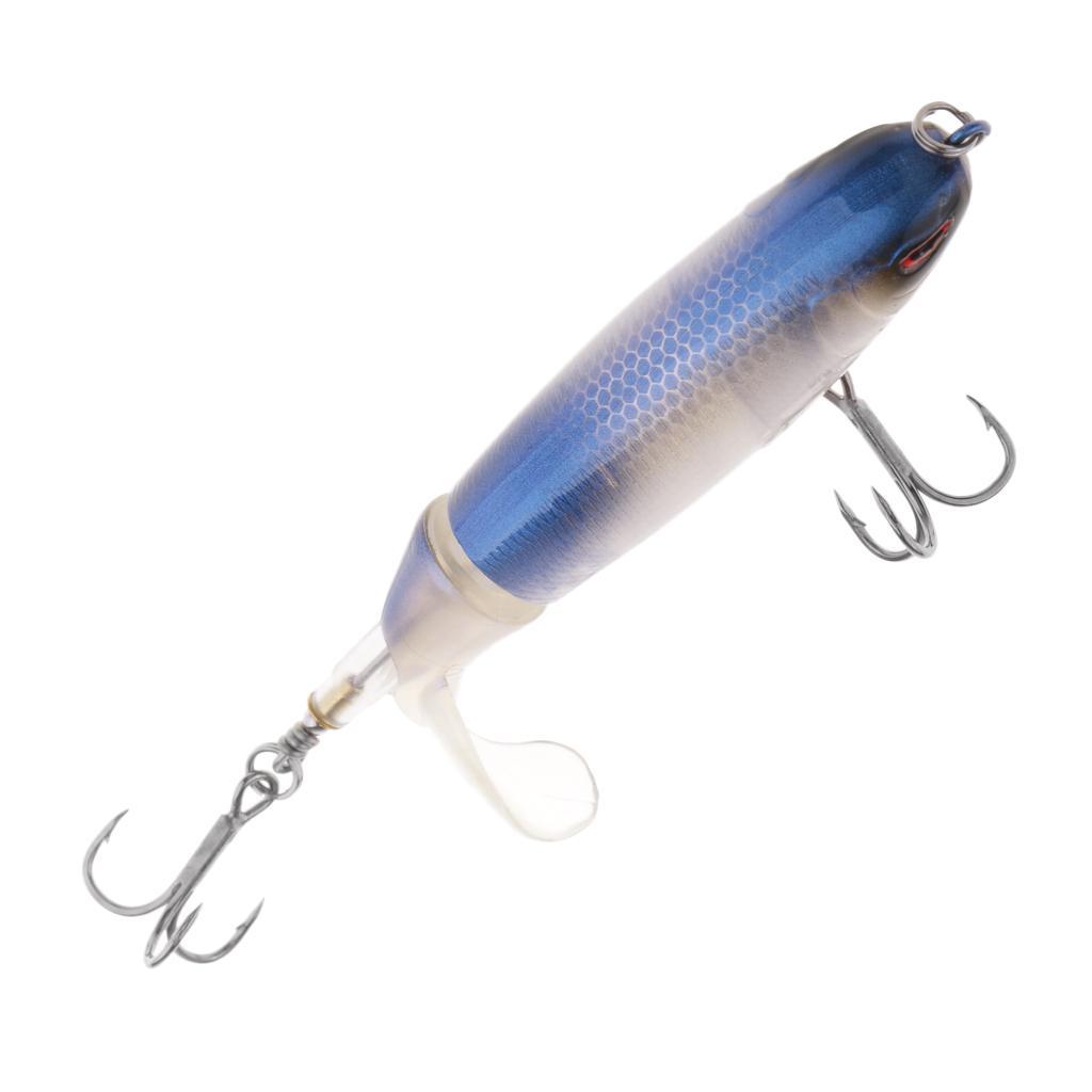 2x Fishing Lures Topwater Floating Hard Bait 10cm 13.2g Blue