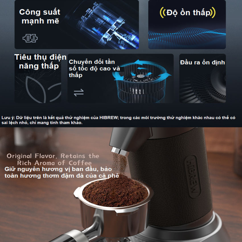 HÀNG CHÍNH HÃNG - Máy xay hạt cà phê chuyên nghiệp Single Dose, tích hợp 36 chế độ xay. Thương hiệu Mỹ cao cấp HiBREW-G5A
