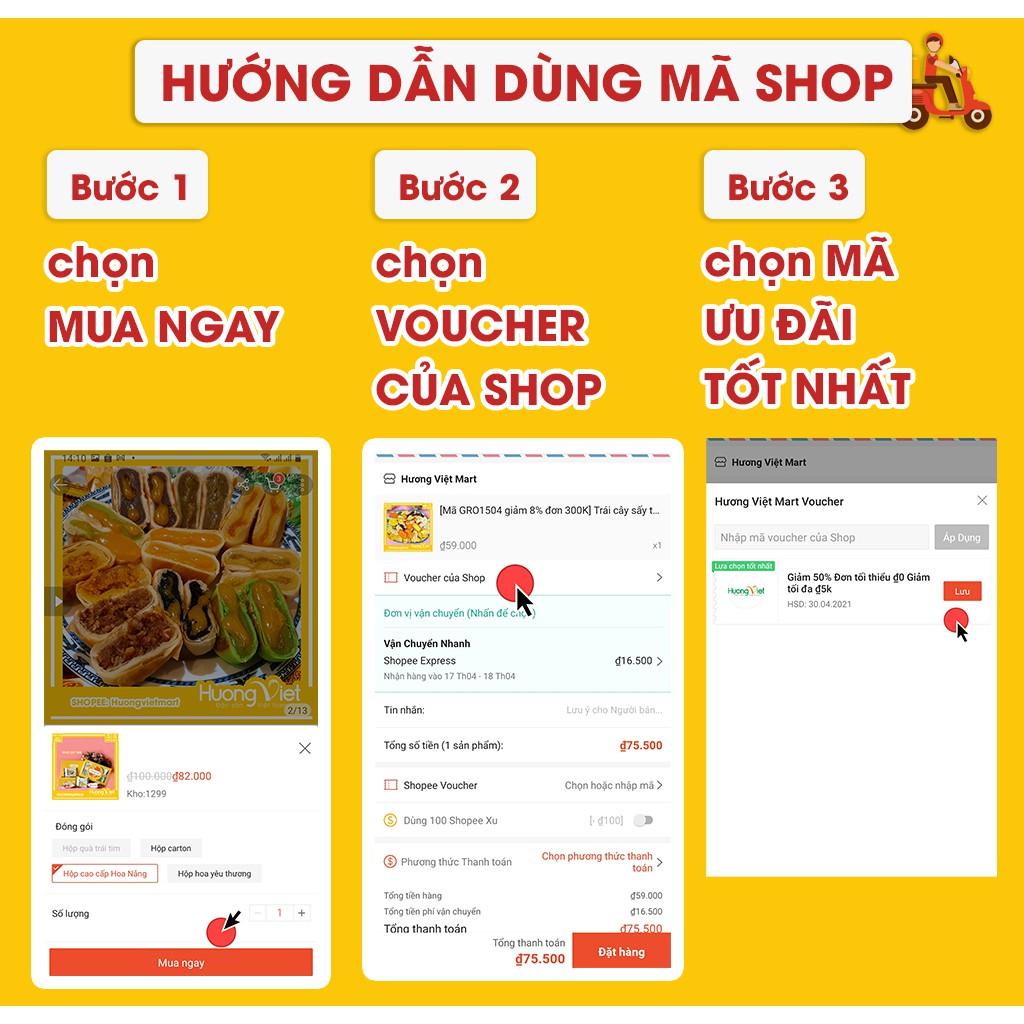 Bánh pía 2 trứng đậu xanh sầu riêng Tân Huê Viên 570g, bánh pía Sóc Trăng Tân Huê Viên 2 trứng muối