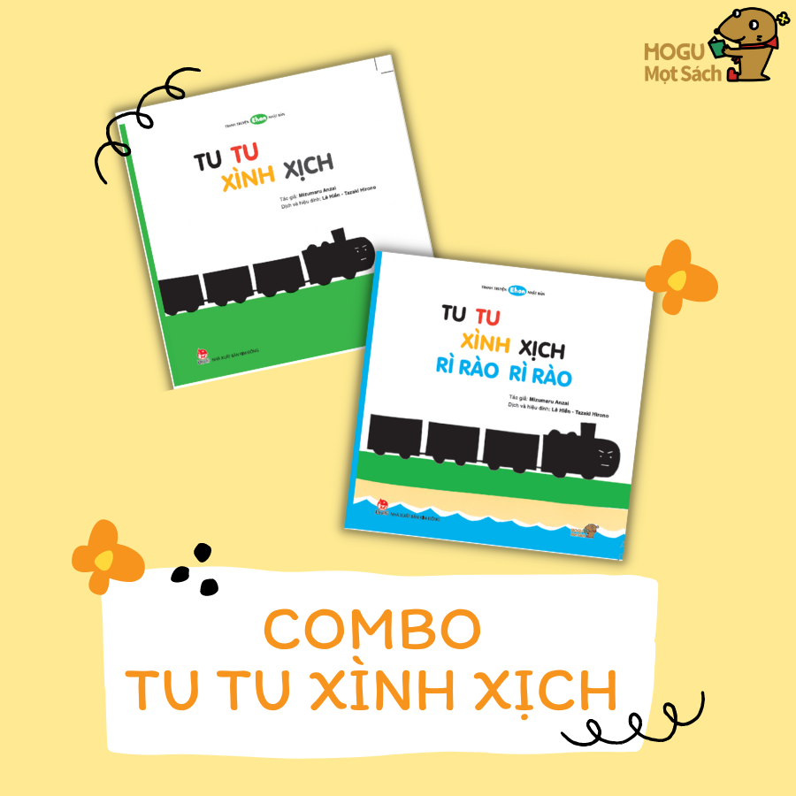 Sách cho bé 0-3 tuổi - Bộ 2 cuốn Kích thích thính giác âm thanh &quot;Tu Tu Xình Xịch&quot;