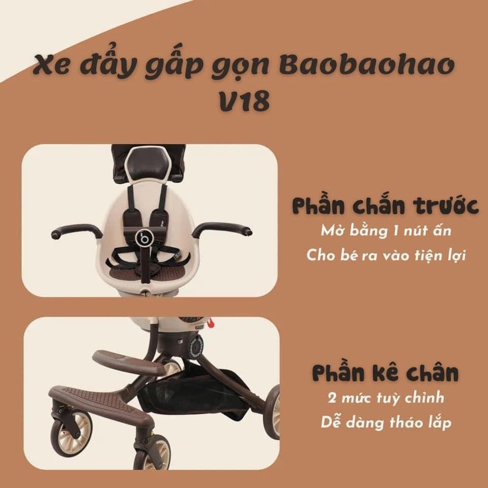 Xe Đẩy V18 Cho Bé 2 Chiều Gấp gọn Du Lịch