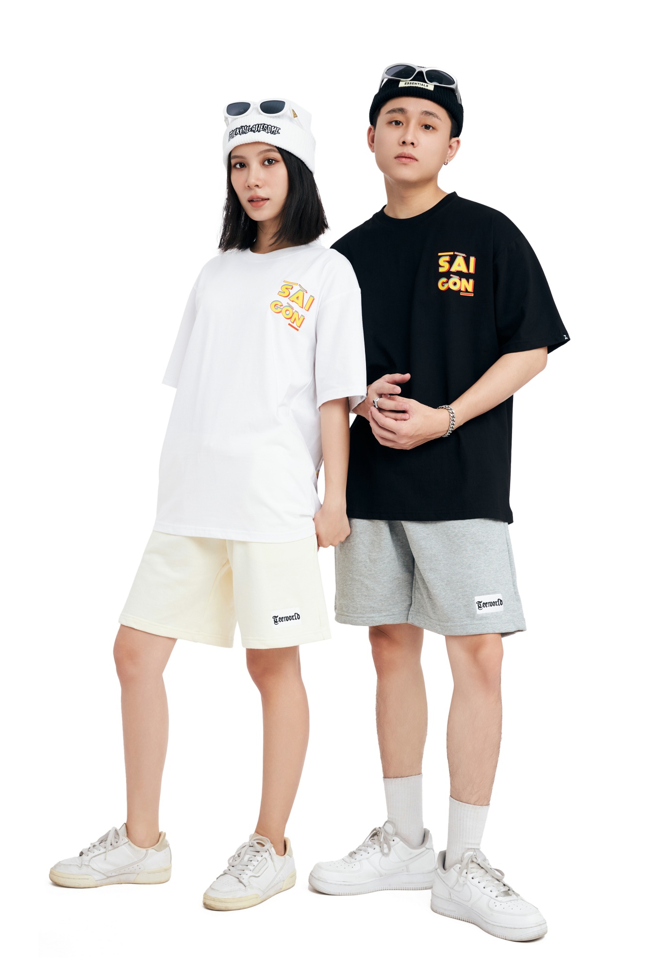 Áo thun Teeworld Sài Gòn Retro Nam Nữ Trắng Đen Form Rộng Unisex