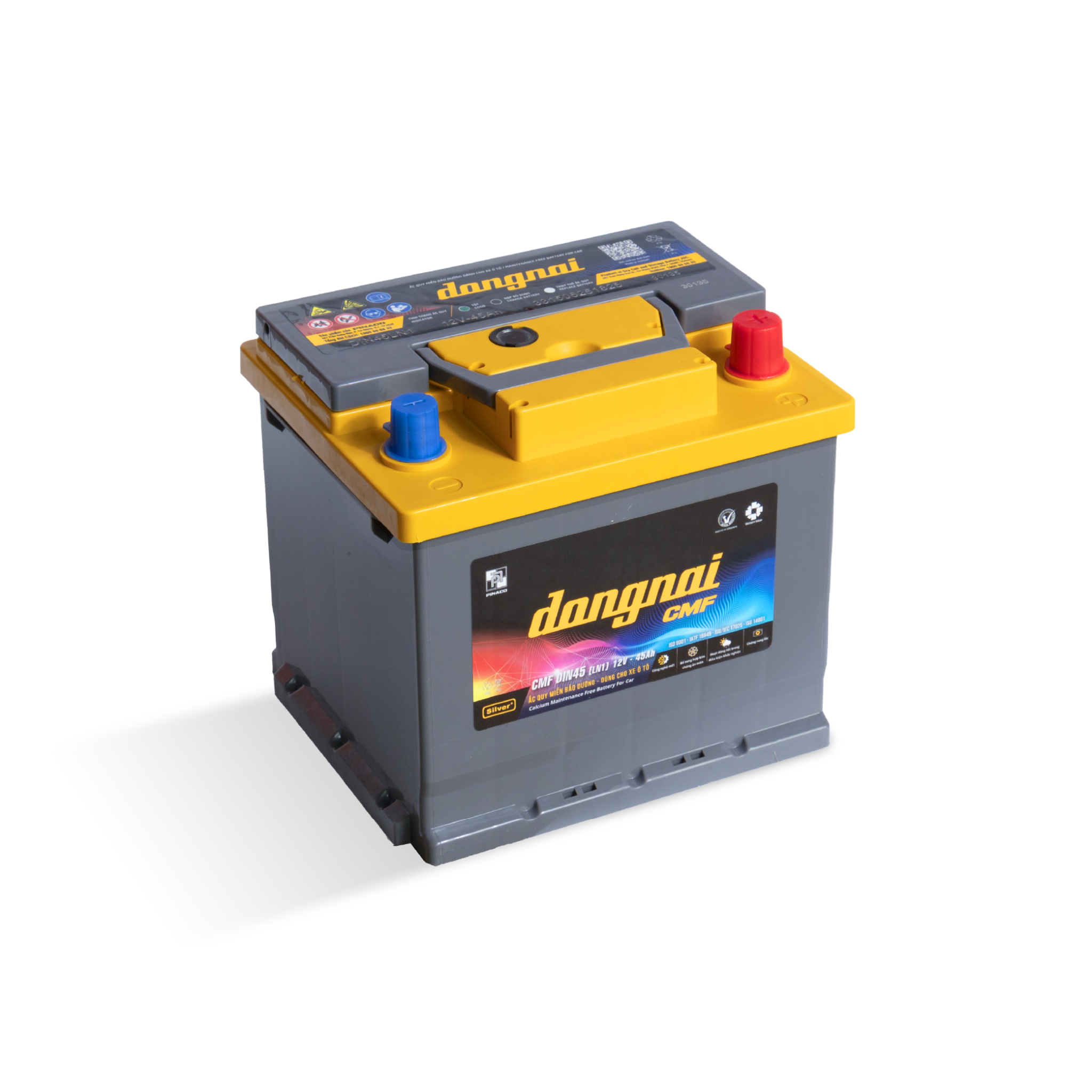 Ắc quy Dongnai CMF DIN45 [LN1] - 12V - 45Ah miễn bảo dưỡng- dùng cho oto