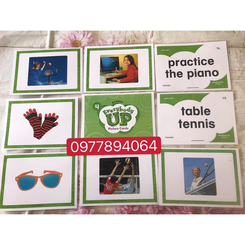 Thẻ Flashcards Tiếng Anh Everybody up 4 ép plastics bền đẹp