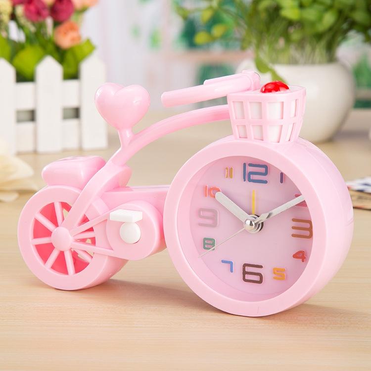 Đồng hồ báo thức để bàn mini Xe đạp học trò - Decor trang trí bàn - Quà tặng